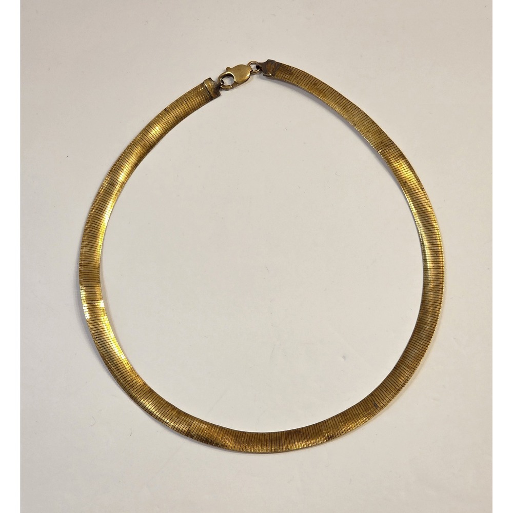 Vintage Dyadema Bronze Italy 9mm Omega Chain Necklace 17.5" - Picture 3 of 6